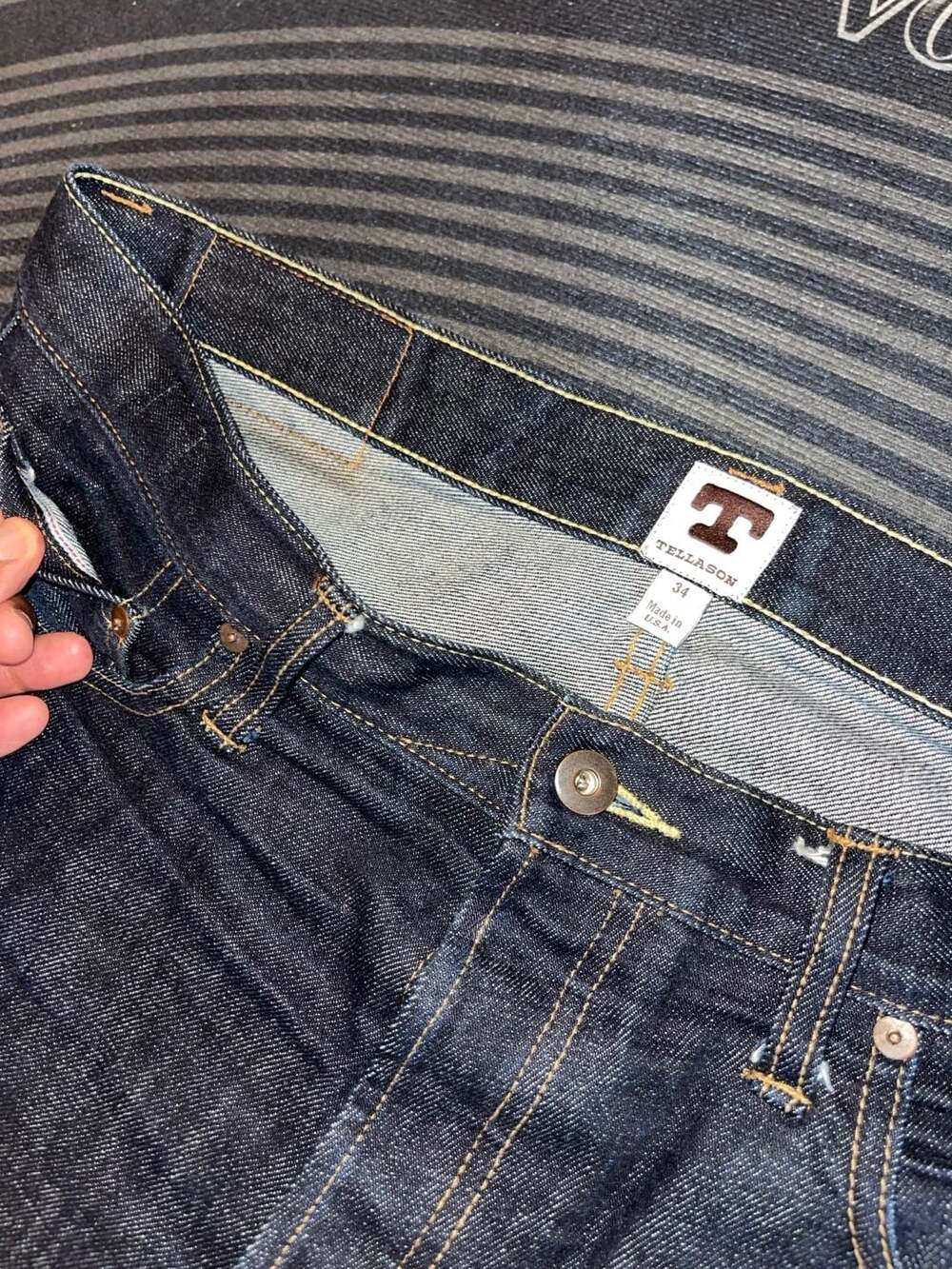 Tellason Selvedge Denim Straight Leg Jeans Size 34x28